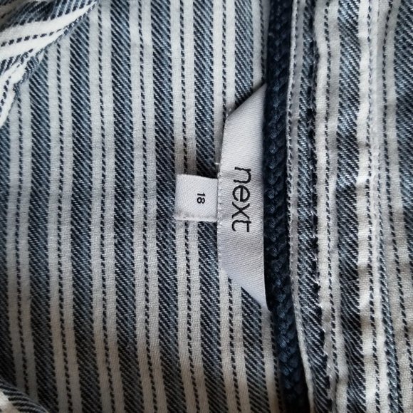 NEXT Indigo Striped Long Sleeve Shirt~14 - Picture 3 of 7